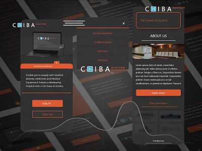 CHIBA Auction - UI / UX Mobile. application auction concept dark theme mobile app mobile ui ux design