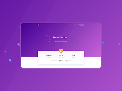 Landing page for a crypto service design design for web flat landing page saas ui web website