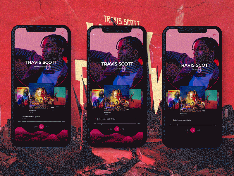 Music App Player Ui concept