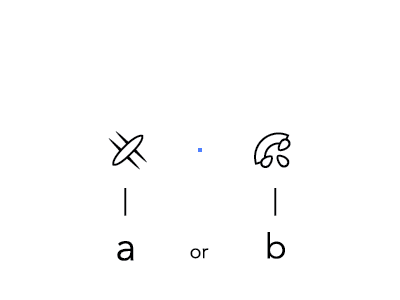 a or b plz curve icon lines semiotics shapes symbol
