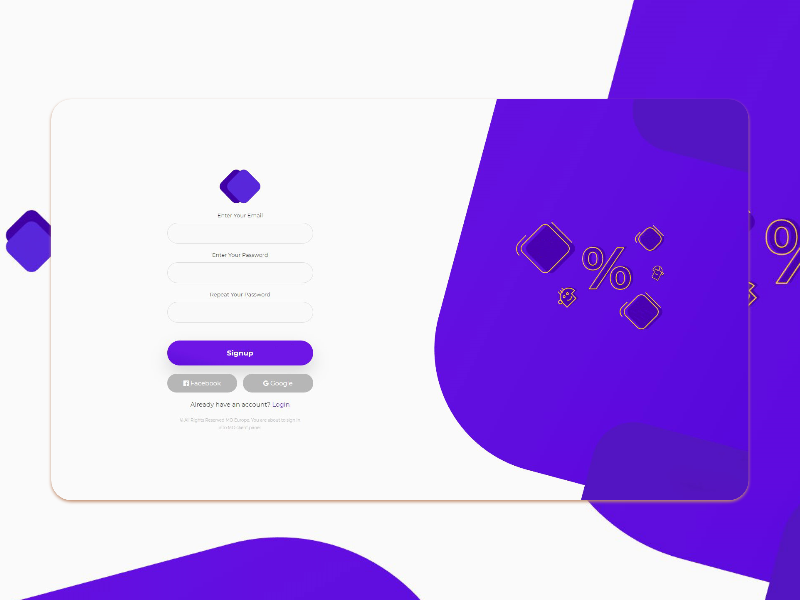 SignUp form concept by Leigh Dimelow on Dribbble
