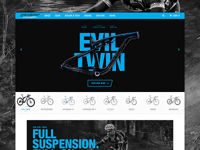 Bike Homepage bicycles bike evil twin homepage mountain bike slider website