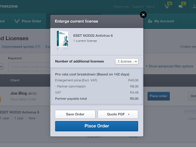 Enlarge License Order Popup antivirus software licensing order popup products