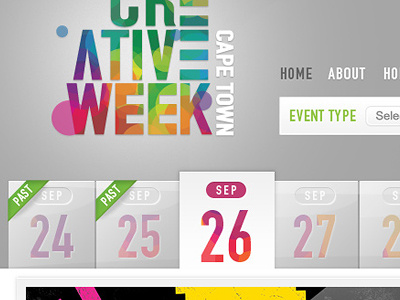 Events website navigation navigation buttons website din din typeface