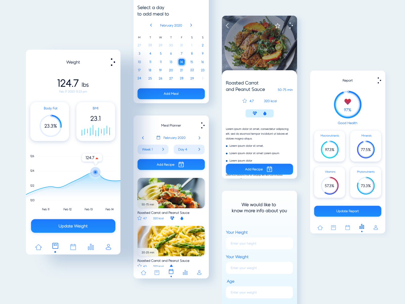 Meal Planner, cooking, health tracking app by Markiian Bobyliak on Dribbble