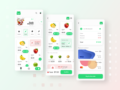 Groceries store shopping app adobe xd app checkout delivery design grocery interaction shop shopping shopping bag store