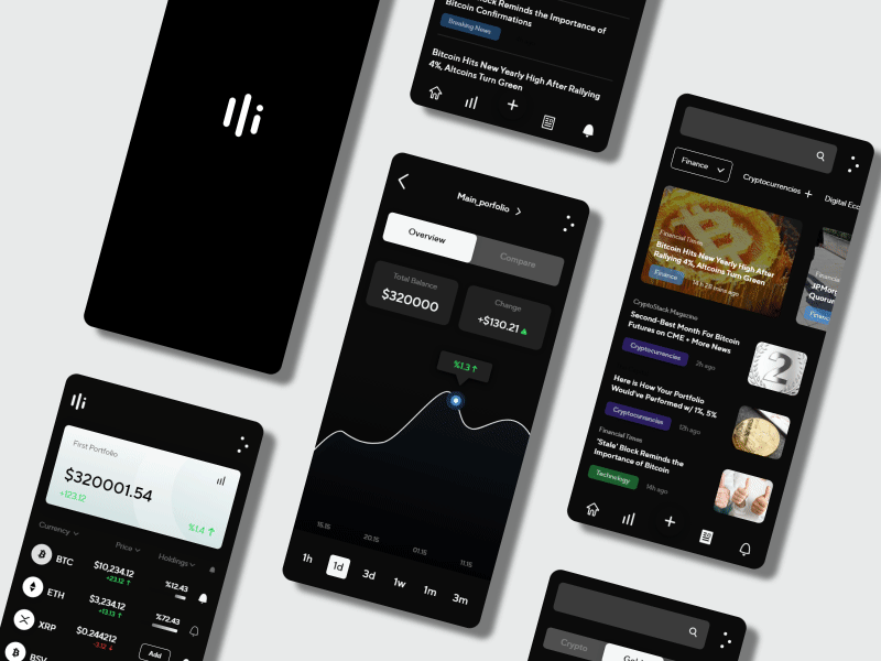 Dark mode for financial app