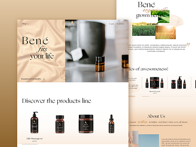 BENE CBD premium goods home page