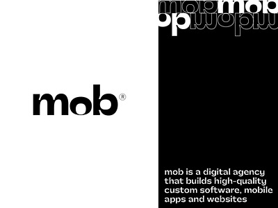 Mob digital agency agency branding digital logo minimal