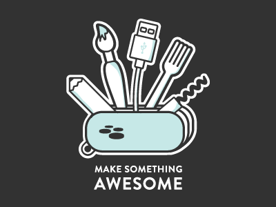 Make Something Awesome illustration opentable swiss army knife