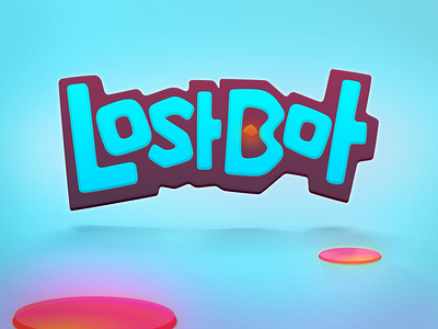 LostBot Title Project affinitydesigner blue branding colorful design game illustration letter logo robots title typography vector