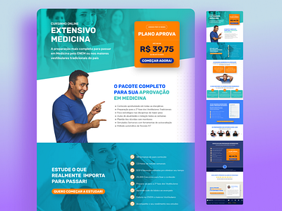 Landing page para cursinho do Aprova Total