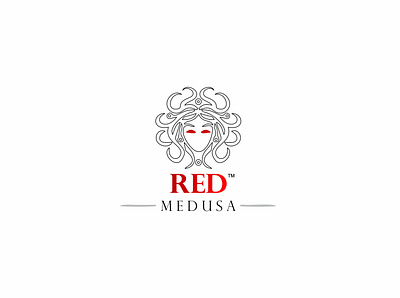Red Medusa branding design logodesign red logo red medusa ui uk logo design vector