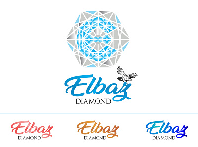 Elbaz Diamonds Pvt. Ltd. advertising attractive logo branding company logo design diamond diamondcompany eagle elbazdiamonds logo logodesign uae ui unique logo united arab emirates