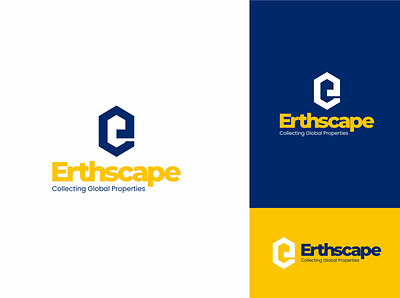 Erthscape advertising branding concept design erthscape global properties illustration indian designer logo logodesign minimalist logo property logo rahman shoieb designs typography