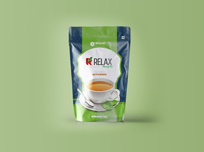 Packaging Design for Tea Brand - Bharat Tea Co. advertising brand identity clean design graphic design minimal package design packaging pouch design simple standup pouch design tea company product tea packet design