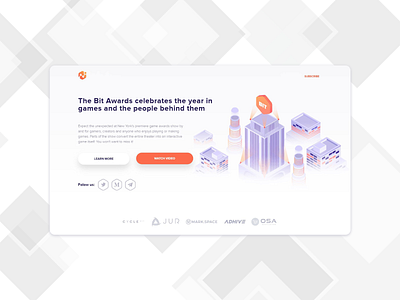 Landing page for Saas product branding flat landing page ui vector web