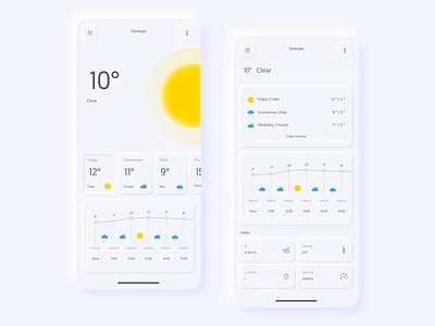 skeuomorphism weather app app design icon neomorphism skeuomorphism ux