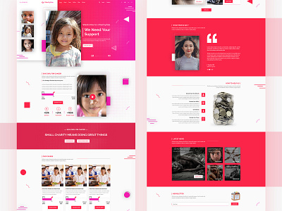 Charity Website Page design