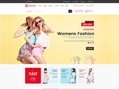 Fashion eCommerce website page design