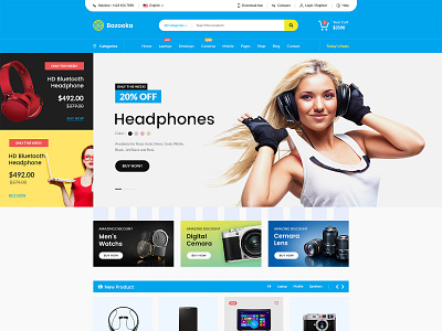 Electronic e commerce website design accessories bootstrap 4 bootstrap template design ecommerce design electronics graphicdesign online marketing online shopping products shopify uiux design unique design webdesign website design