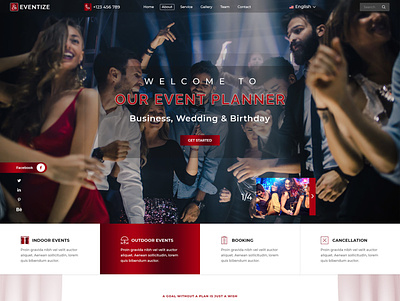 Event Management Website Page Design 2019 design clean club website colorful conference conference website creatively design event website event event management landing page design landingpage meetup website one page onepage party event trendy typogaphy ui ux web website
