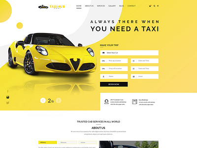 Taxi Booking Website Multi page UI/UX