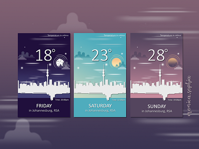 037 Weather Interface daily 100 challenge daily ui daily100 design illustration skyline ui weather forecast