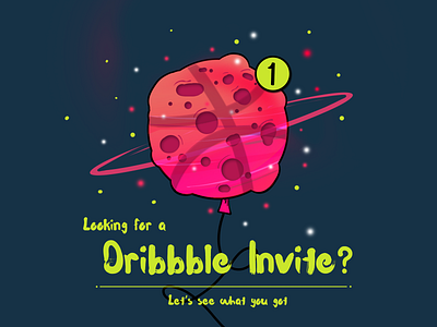 Dribbble Invite dribbble dribbbleinvite illustration invitation invite ui vector