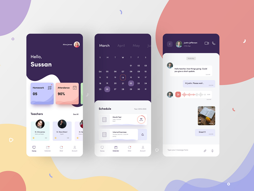 Teachers and Parents App by Rameez Remy on Dribbble