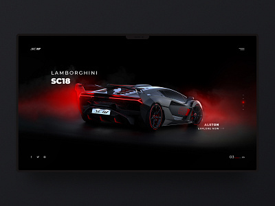 Lamborghini SC18 Alston Landing page concept