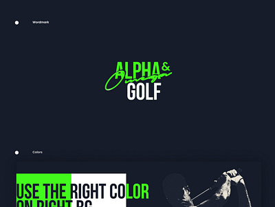 Brand Style Guide - Aplha & Omega Golf brand design branding golf logo logo design logodesign logos logotype minimal style guide styleguide