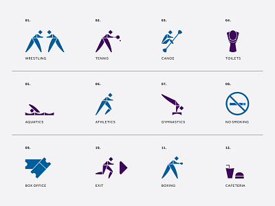 Beirut Olympic Games | Pictograms arabic typography branding event branding icon set icons olympic games olympics pictograms series universal vector