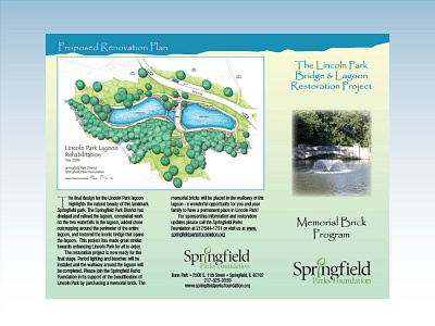 Springfield Parks Foundation Memorial Brick Brochure design logo typography vector