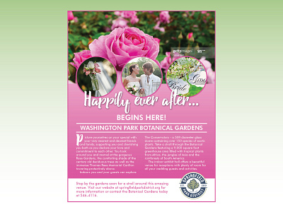 Springfield Park District Botanical Garden Ad design typography