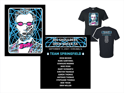 2022 Big Shoulders 5K Team T-shirt graphic design