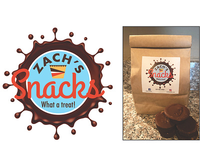 Zach Snacks design logo typography