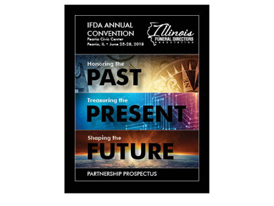 Illinois Funeral Directors Convention Prospectus Cover design logo typography