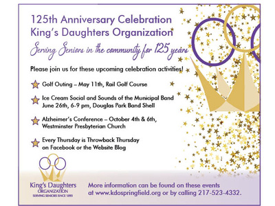 Kings Daughters 125th Anniversary Ad design illustration logo typography