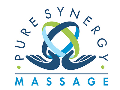 Pure Synergy Massage Logo design logo typography