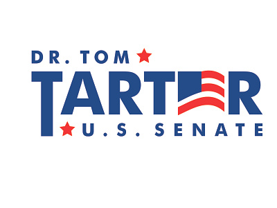 Tom Tarter U.S. Senate design logo typography vector