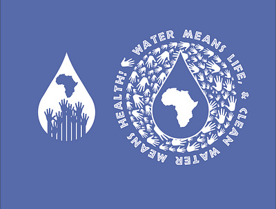 Clean Water Project design illustration logo typography