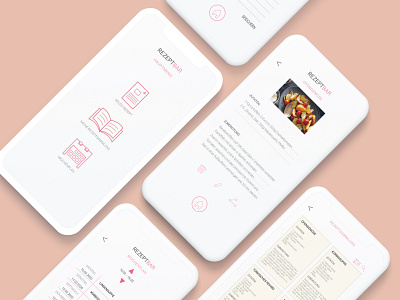 App - Rezeptbar app branding design kochbuch logo responsive website design rezept typography ui design ux design webdesign