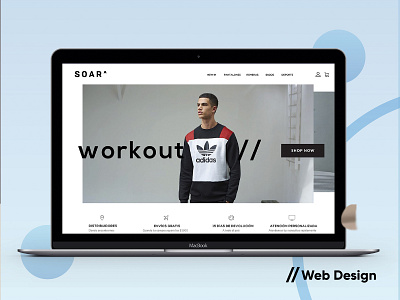 Soar Landing Page design ui ux vector web