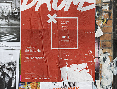 Poster Via Publica Drums branding design