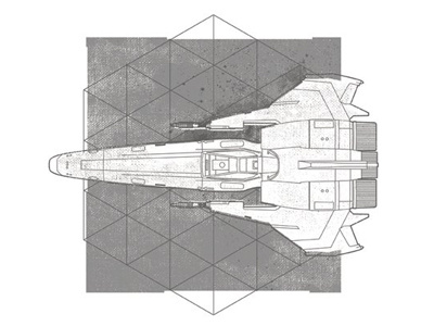 Dogfight, Right battlestar bsg scifi ship sketch viper