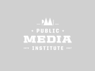 Public Media Institute Mark Studies logo mark typography