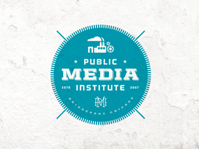 Public Media Institute circle mark seal teal