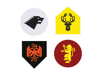 Ice & Fire | The Big 4 crest logo minimal modern seal sigil