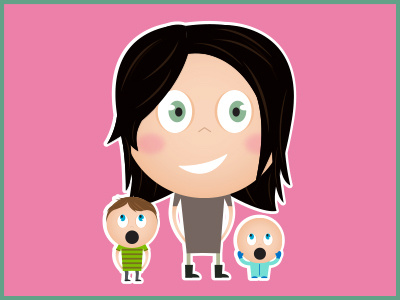 Mommy app character design game illustration ipad iphone kids series ui